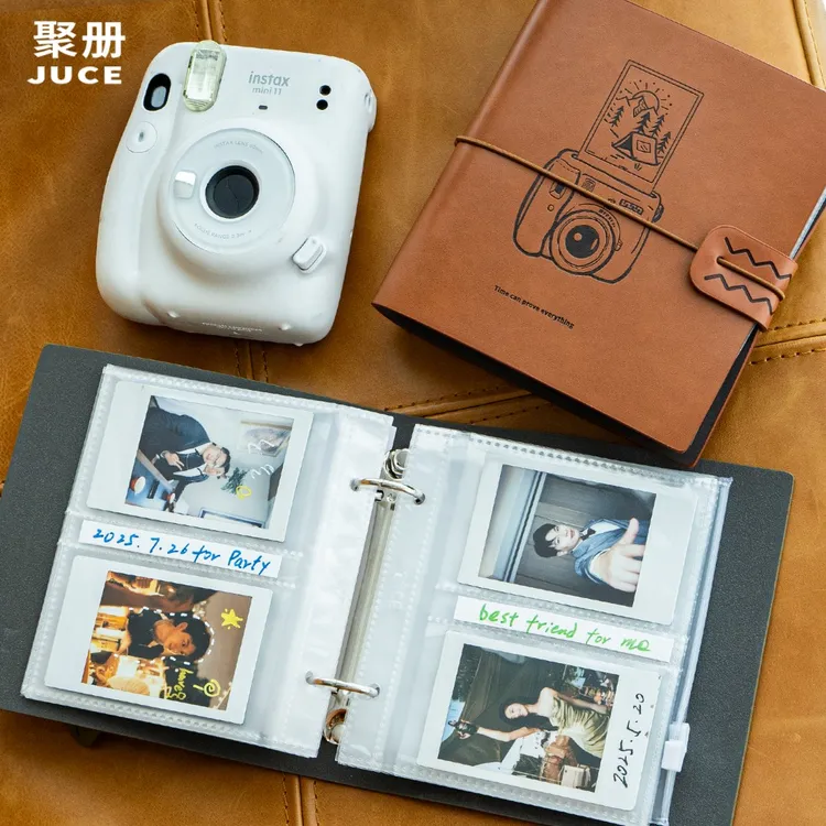 聚册mini拍立得相册3寸一宫格两宫格收纳册活页照片相册收纳本
