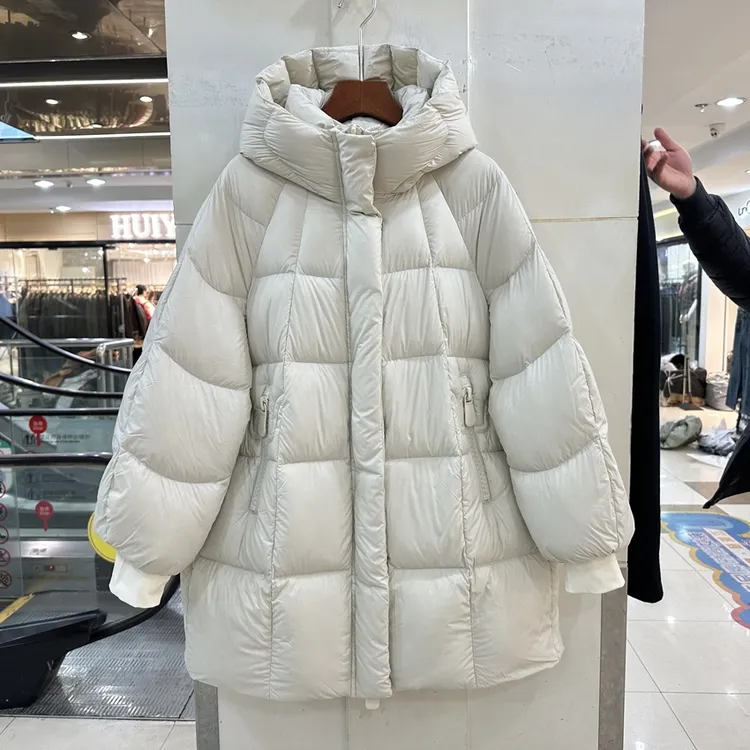 2025秋冬季新款韩版时尚百搭高级感棉服女中长款加厚保暖棉衣外套