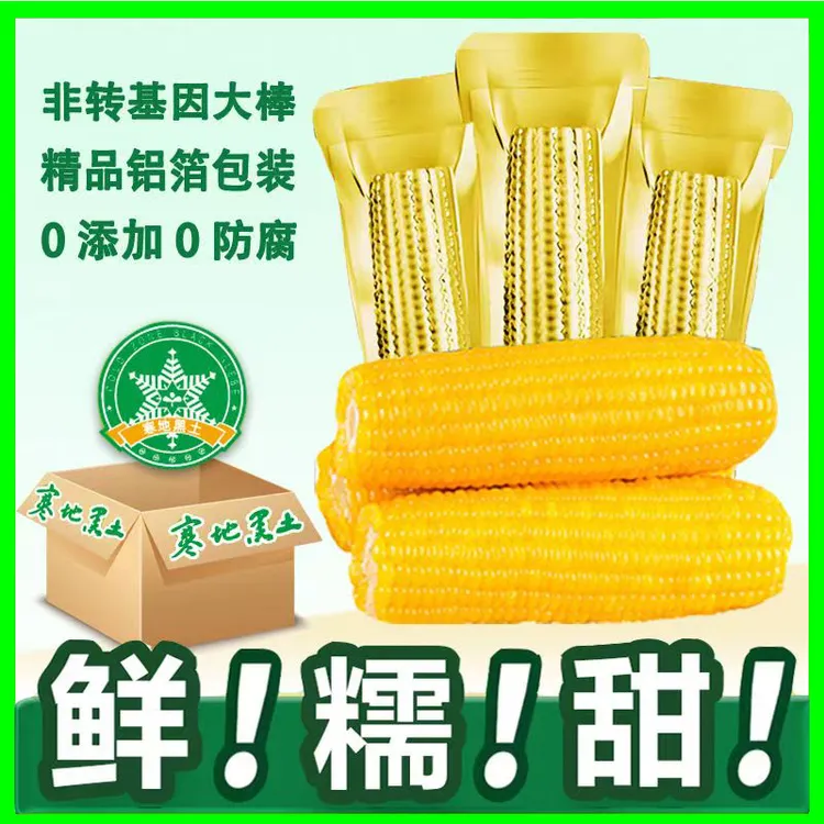 糯知秋【试吃2根】铝箔包装东北黄糯玉米大棒10根整箱6-7斤香甜软糯