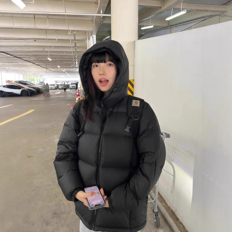 新款时尚洋气百搭小个子短款羽绒棉服外套女冬季加厚学生面包服棉