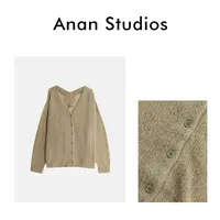 Anan Studios【半糖主义】 新款羊毛前后双面穿开衫  l14917