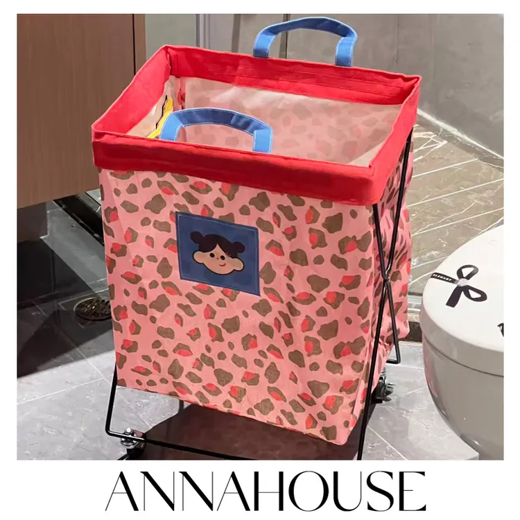 ANNAHOUSE脏衣篓脏衣服收纳筐可折叠移动带万向轮脏衣篮高级NS