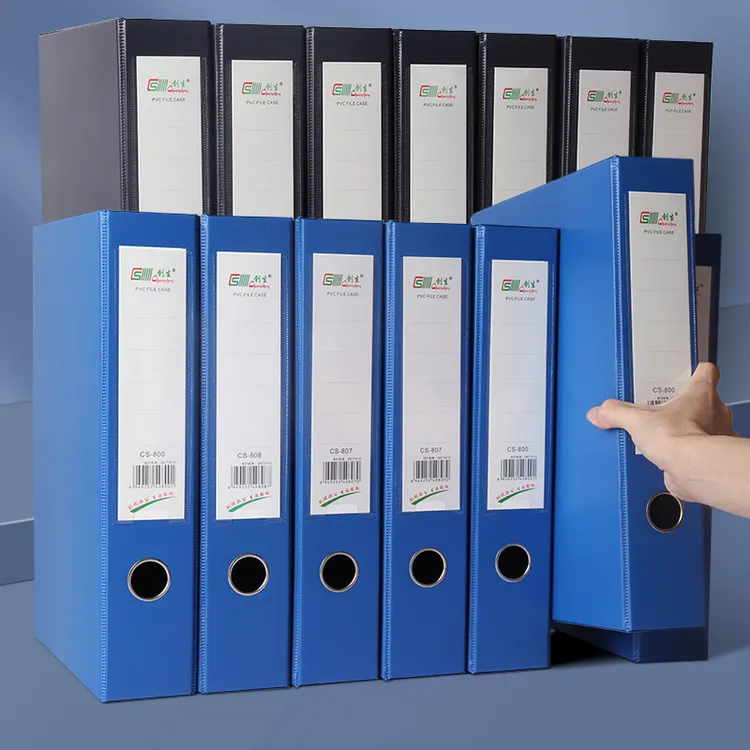 档案盒加厚收纳夹资料盒A4磁扣3寸文件盒PVC纸板档案夹财务凭证盒