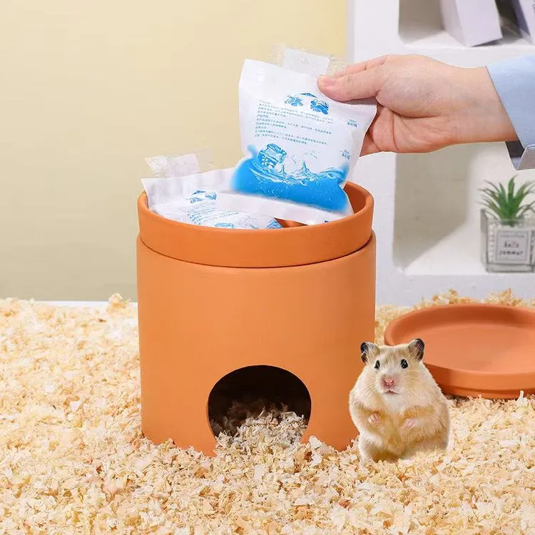 仓鼠降温屋金丝熊躲避窝花枝鼠冰屋夏天空调房清凉吸水透气