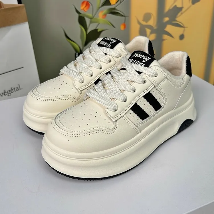 厚底小白鞋爆款四季鞋子2025春季新款增高百搭运动休闲内增高板鞋