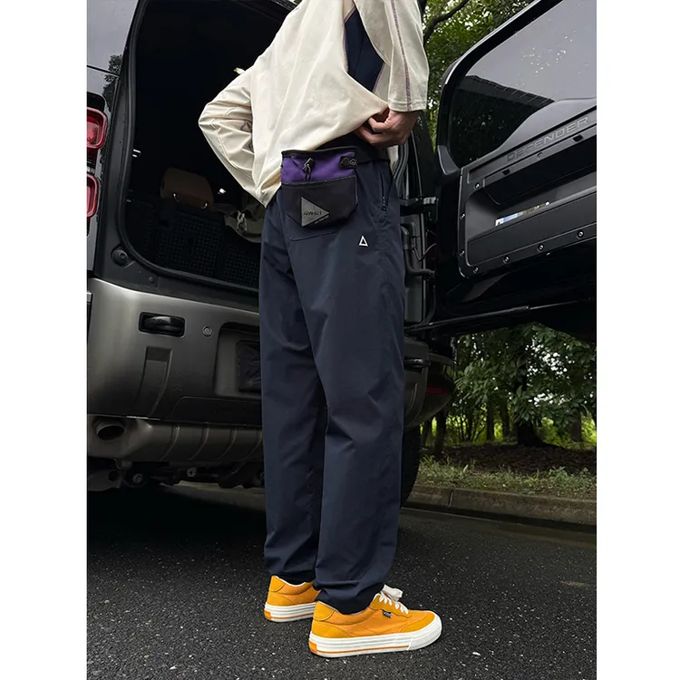 藏青色三防软壳冲锋裤男秋冬美式机能微锥工装裤子户外登山运动裤