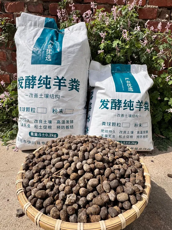 干的发酵纯羊粪蛋颗粒发酵好的羊粪粉末养花种菜果树小菜园小花园