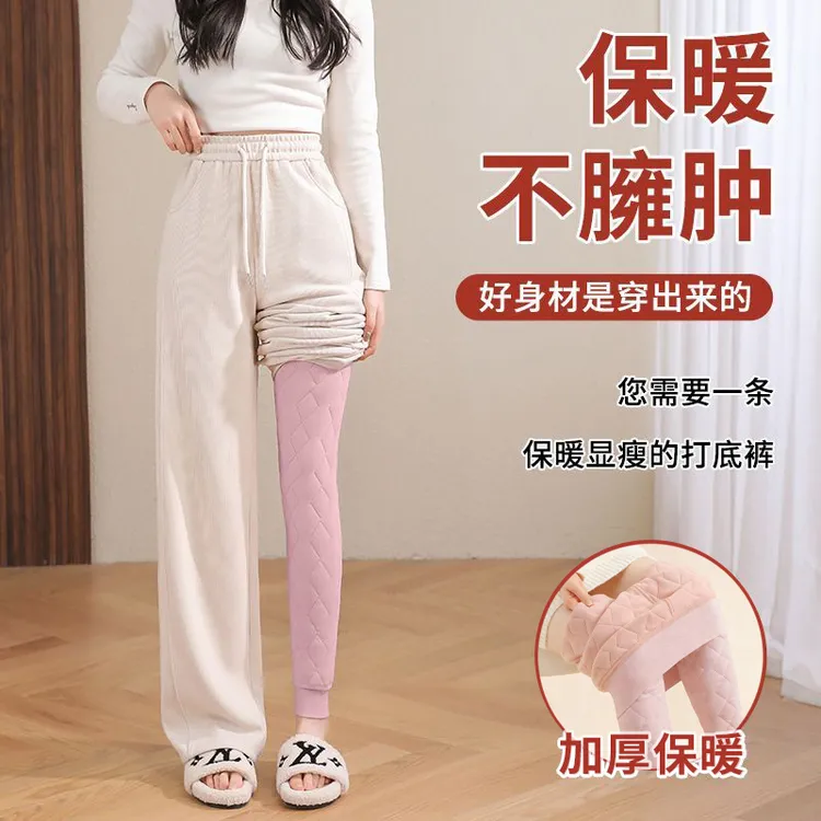 冬季女士保暖棉裤加绒加厚内穿保暖裤秋裤高腰显瘦东北特厚打底裤