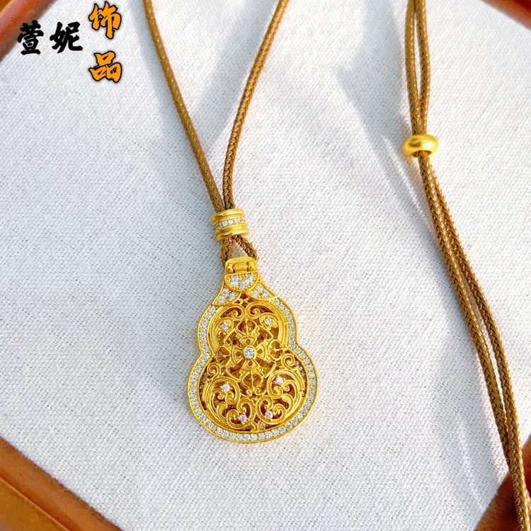 铜合金吊坠 [新中式]翻盖佛葫芦吊坠复古百搭时尚