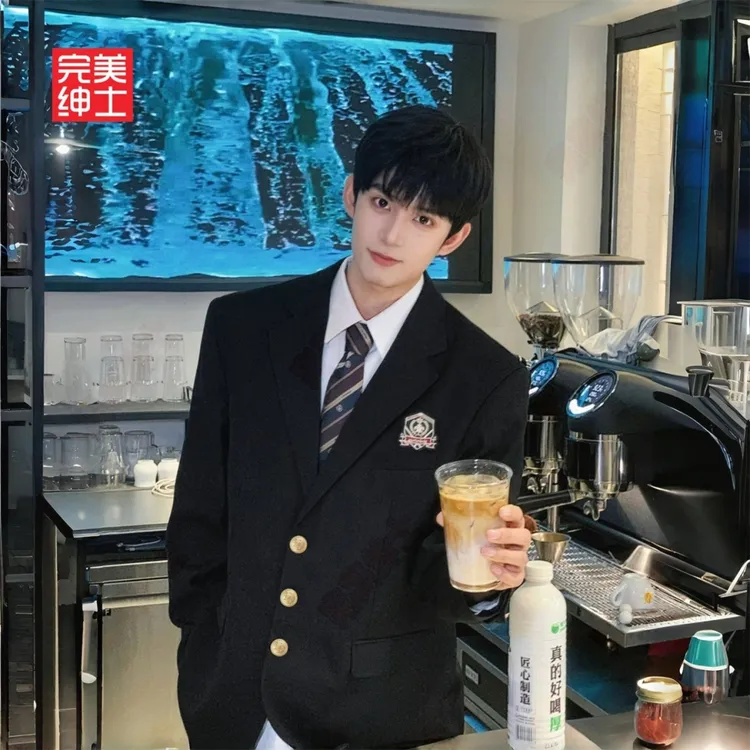 官方dk西装套装外套男生制服垫肩痞帅学院风18岁高中生学生jk校服