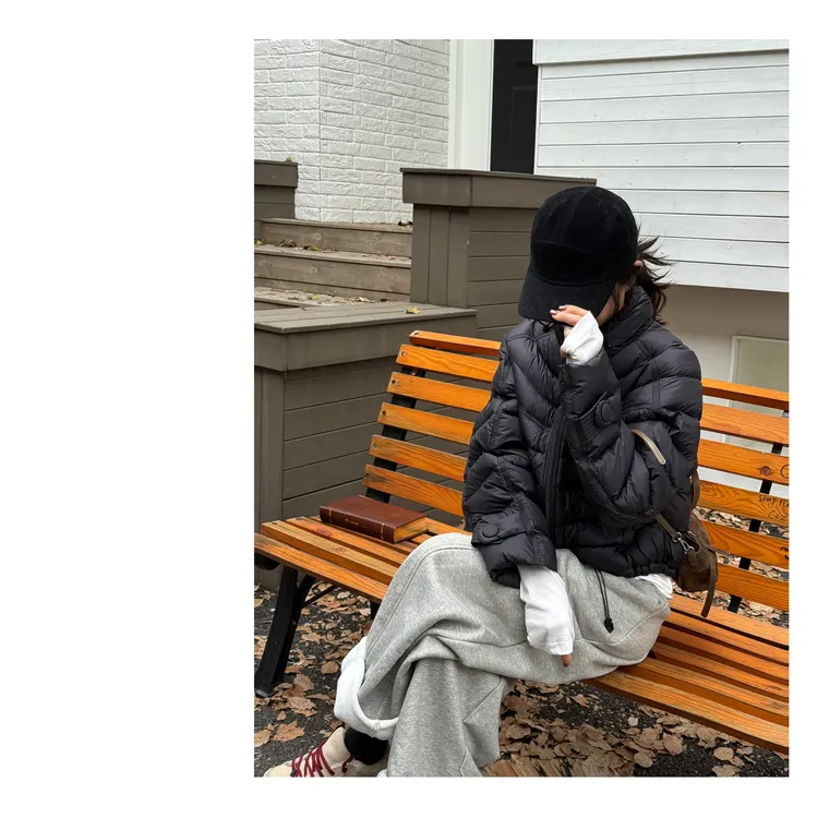 HDD- "暖暖冬季" 90白鸭绒 冬季女款超轻保暖过冬排骨羽绒服Y9286