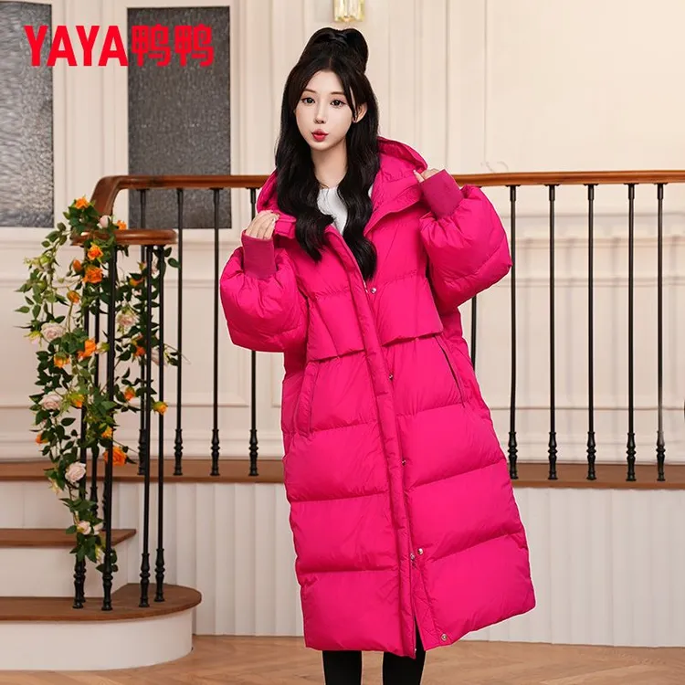 YAYA鸭鸭长款羽绒服女秋冬时尚韩版百搭休闲千金清冷感贵系衣服