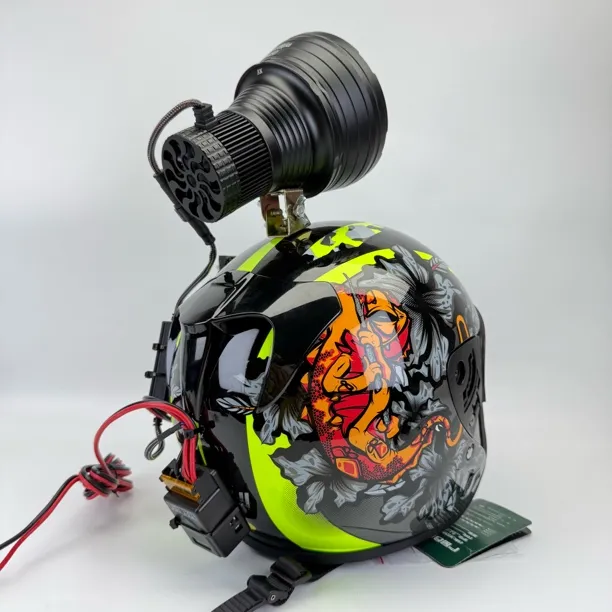 激光炮歼灭炮w450瓦黄白光坦克头盔款遥控版户外打野专用下地头灯