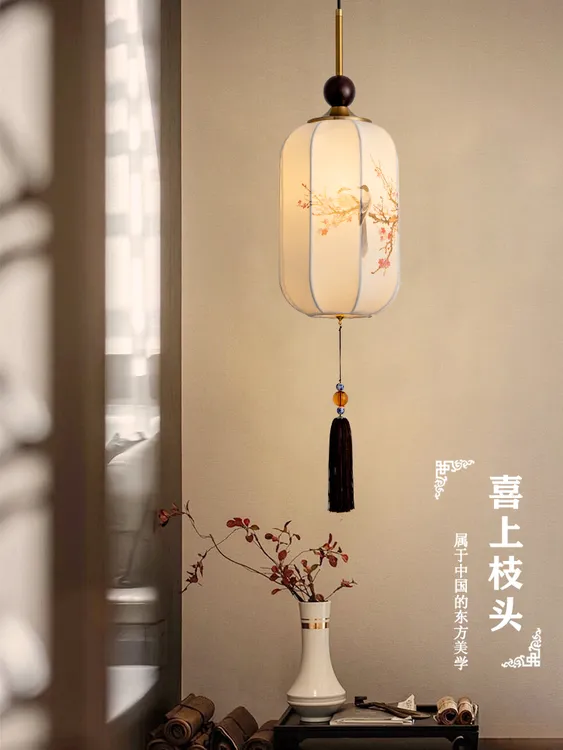 宋代美学小吊灯中国风禅意茶室书房灯复古创意卧室新中式床头小灯