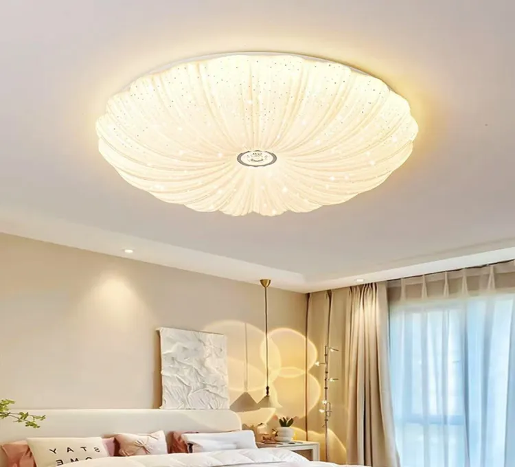 书房房间卧室圆形大气现代简约灯具卧室灯简约吸顶灯LED节能灯具