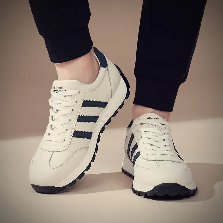 汉马真皮男鞋阿甘鞋头层牛皮休闲运动鞋加厚轻便德训鞋春秋5025AA