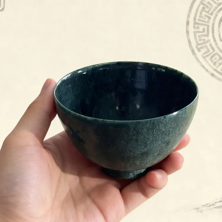 古风蛇纹石非遗鸳鸯主人杯