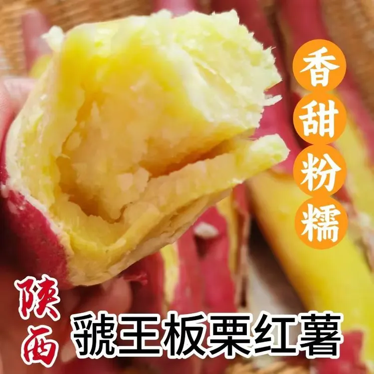 【粉面沙甜】【无渣】陕西虢镇高山新鲜板栗红薯皮薄肉厚粗粮美味