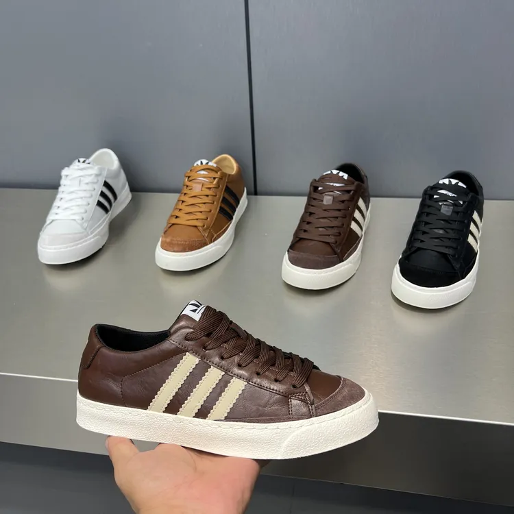 Q807-9秋季新款韩版低帮男鞋皮面舒适百搭休闲鞋男士软底板鞋