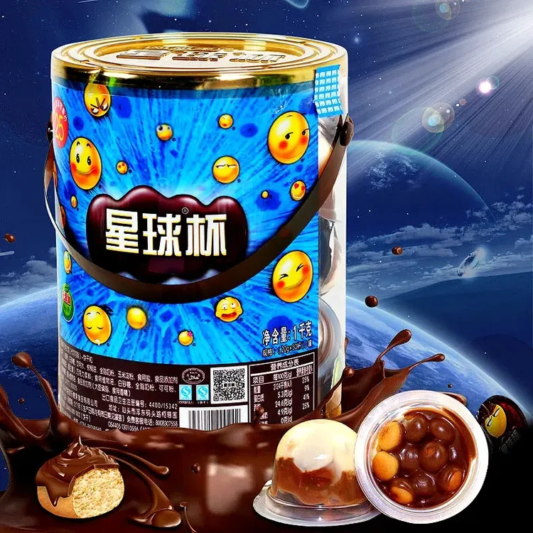 星球杯桶装巧克力杯大杯小时候怀旧零食儿童休闲食品小吃旗舰店