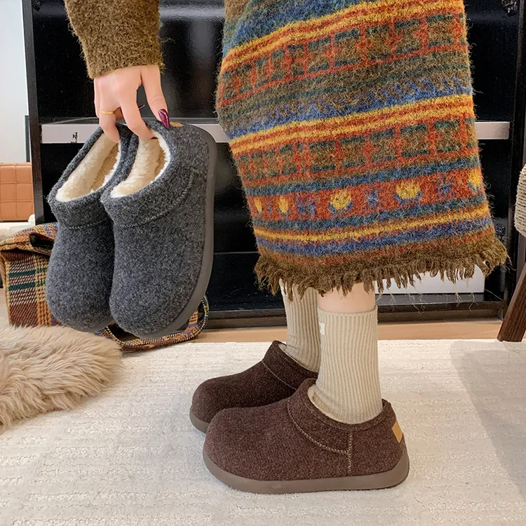 【时尚系列及裸雪地靴】2025年冬季新款韩版ins加绒加厚保暖棉鞋女