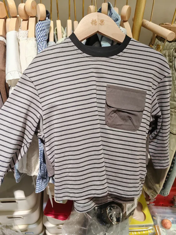 A类春秋长袖韩版男童假两件休闲卫衣男女通用