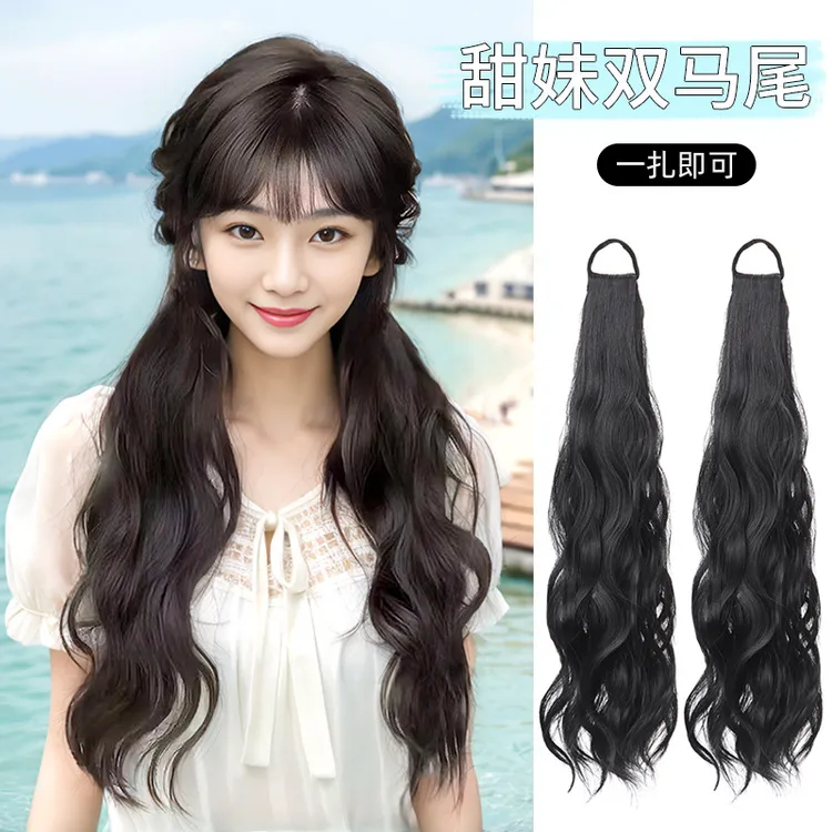 W05假发片女长卷发一片式型五卡接发片隐形网红款长直发