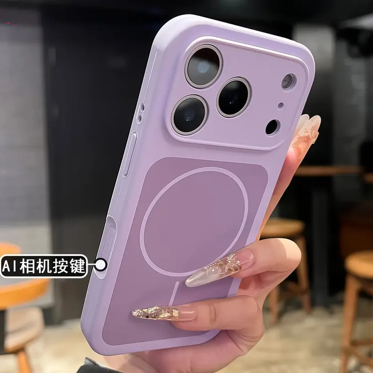 液态硅胶双拼色新款适用苹果17手机壳情侣磁吸充电全包相机键防摔