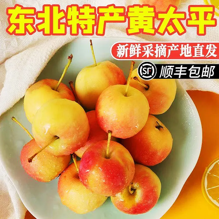 【顺丰发货】正宗东北老品种黄太平沙果产地直发新鲜水果非鸡心果