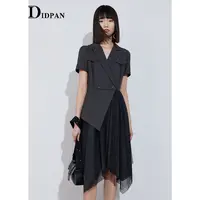 IDPAN【星线好物】夏短袖连衣裙2W2L93067