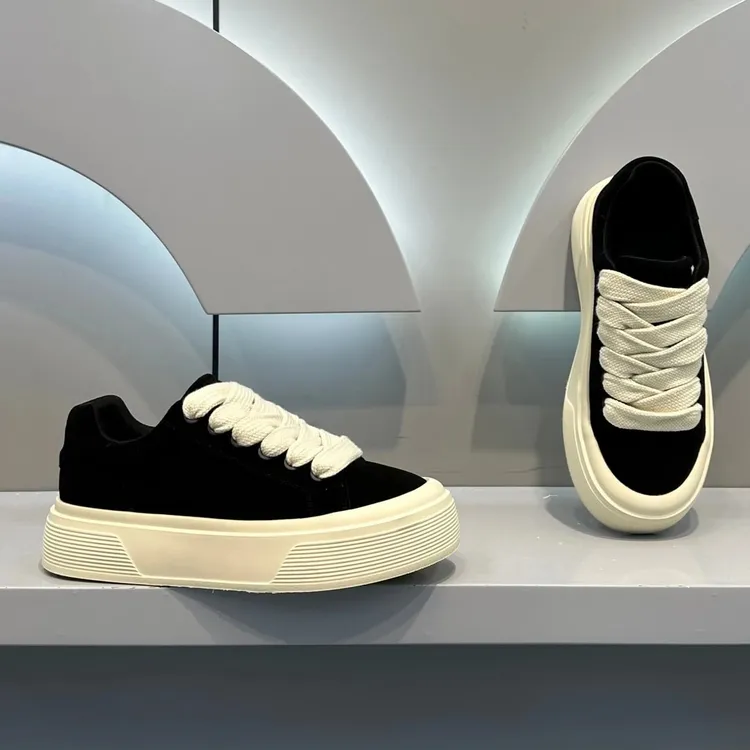 欧洲站男鞋厚底板鞋时尚运动百搭软底软面舒适男士潮流休闲鞋子男