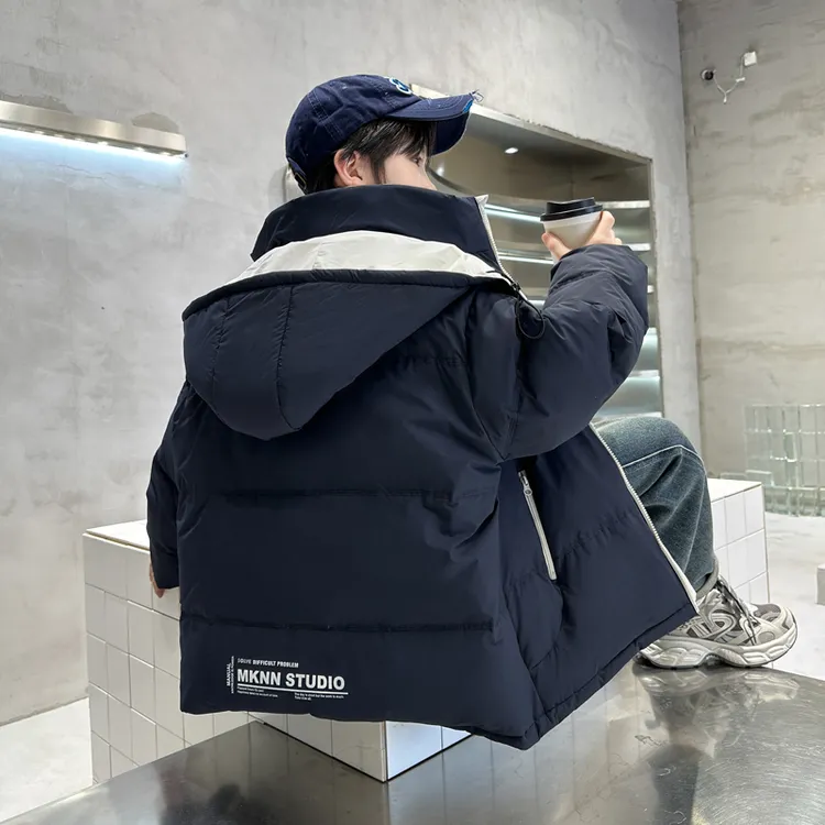 男童冬装棉服2025新款中大童冬装加厚棉袄儿童洋气棉衣外套百搭潮