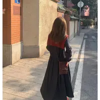 小个子酒红色披肩女外搭上衣 26251WJ7835