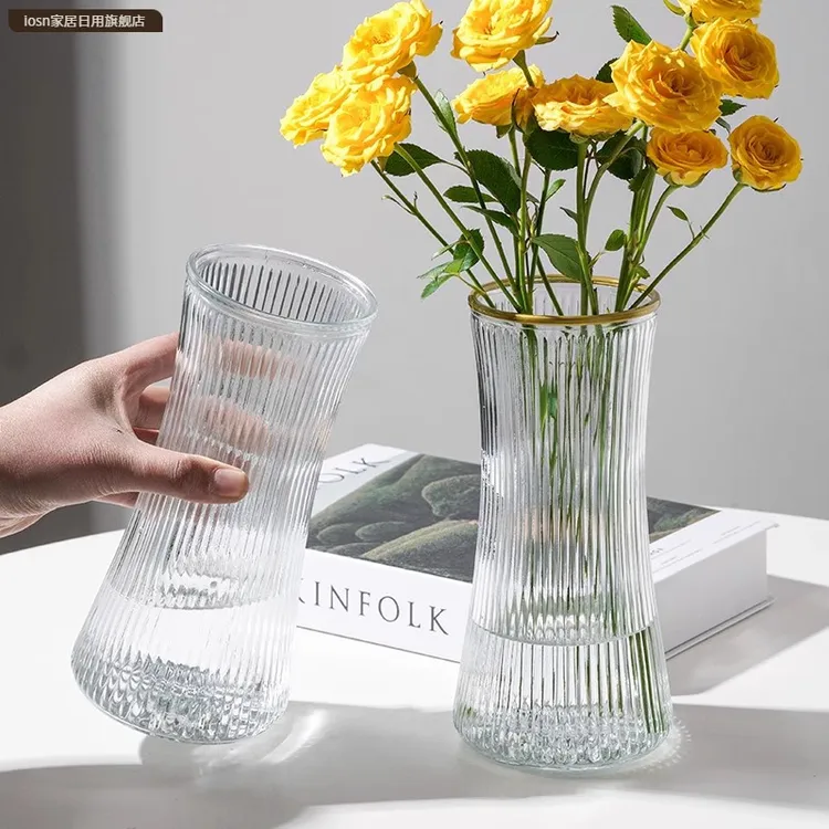 代发包邮玻璃花瓶ins风北欧大号水养富贵竹客厅家用鲜花插花摆件