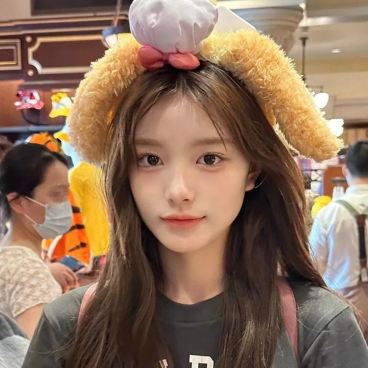 迪士尼可琦安曲奇狗饼饼头箍卡通可爱毛绒发箍头饰品拍照道具装扮