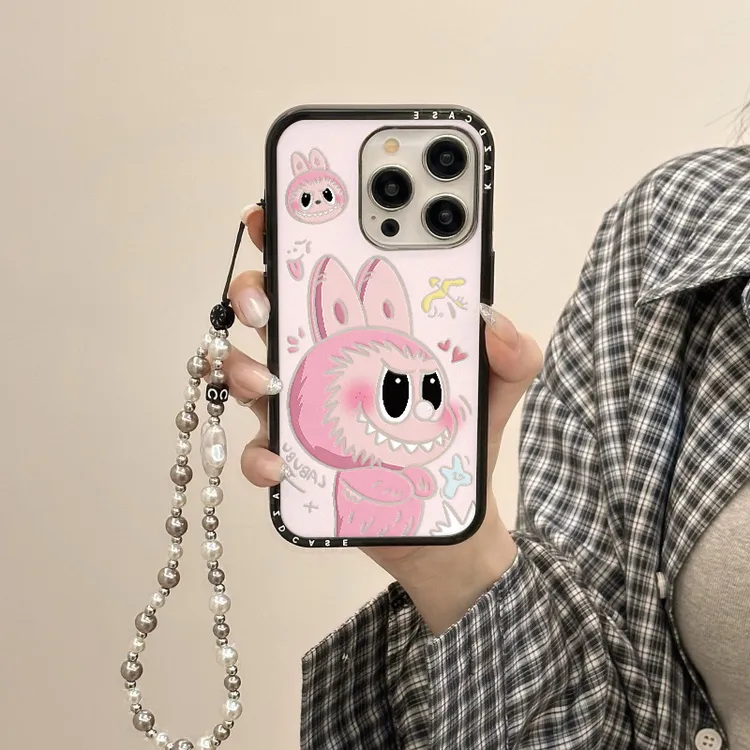 可爱少女心粉镂空拉布布适用苹果16promax手机壳iphone13新款15女