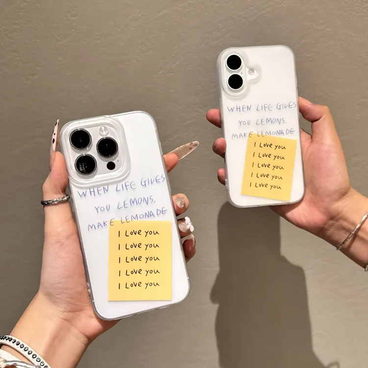 英文标签适用苹果17PROMAX手机壳iPhone15大孔14磨砂13高级感16