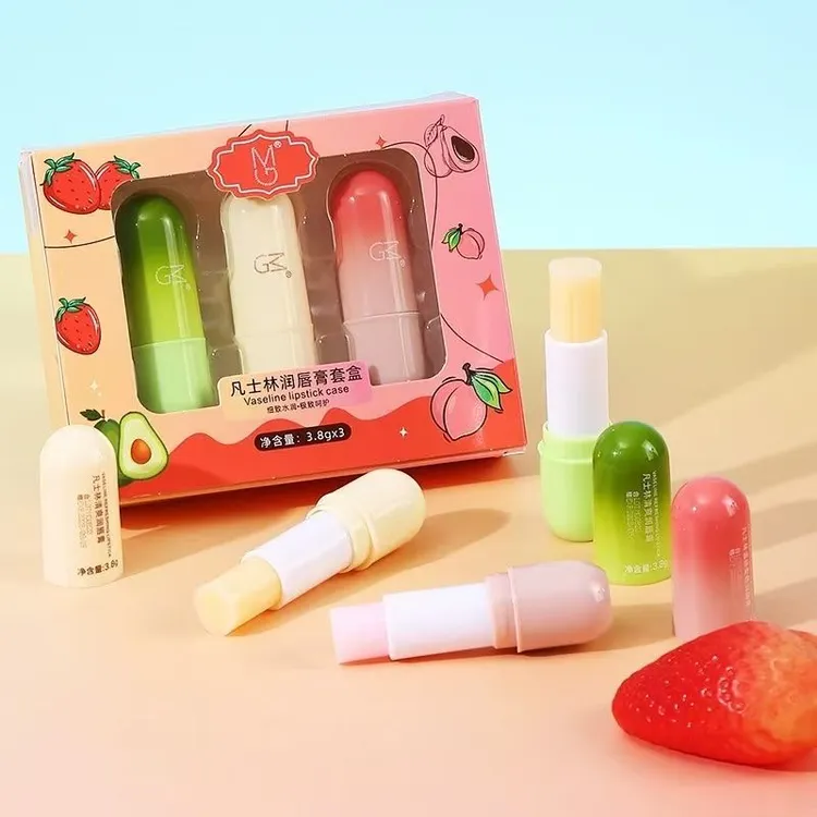 【三支装】凡士林润唇膏男女秋冬保湿滋润补水防干裂唇炎学生