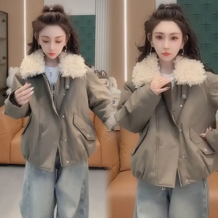 2025秋季新款时尚显瘦气质网红高档洋气女高级百搭宽松大码棉外套