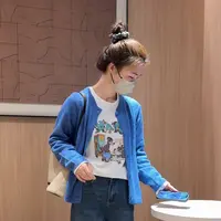 2025秋季新款温柔慵懒风风圆领针织开衫女气质显瘦软糯毛衣薄款潮