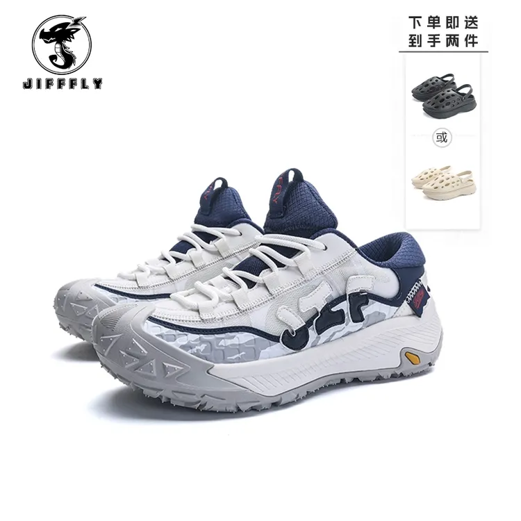 Jifffly2025新款休闲老爹鞋网面减震透气缓震低帮防滑登山鞋
