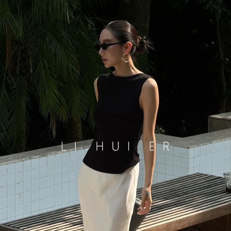 LiHuiEr李慧儿【都市画廊】夏款气质时尚百打底衫内搭背心LL025373