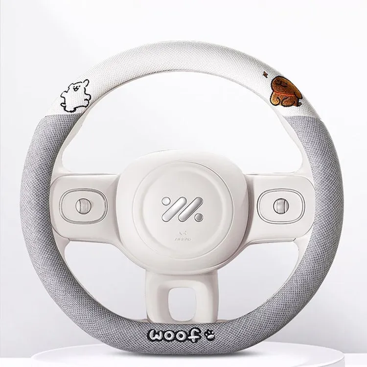 汽车方向盘套四季通用型麻料现代免手缝专用第七代伊兰特瑞纳女神