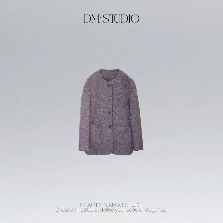 DEDM•STUDIO/气质静奢法式高级感细闪珠片小香外套2510/LX251006