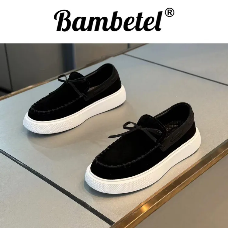 Bambetel鞋子夏季透气软底豆豆鞋男时尚百搭懒人鞋休闲乐福鞋潮鞋
