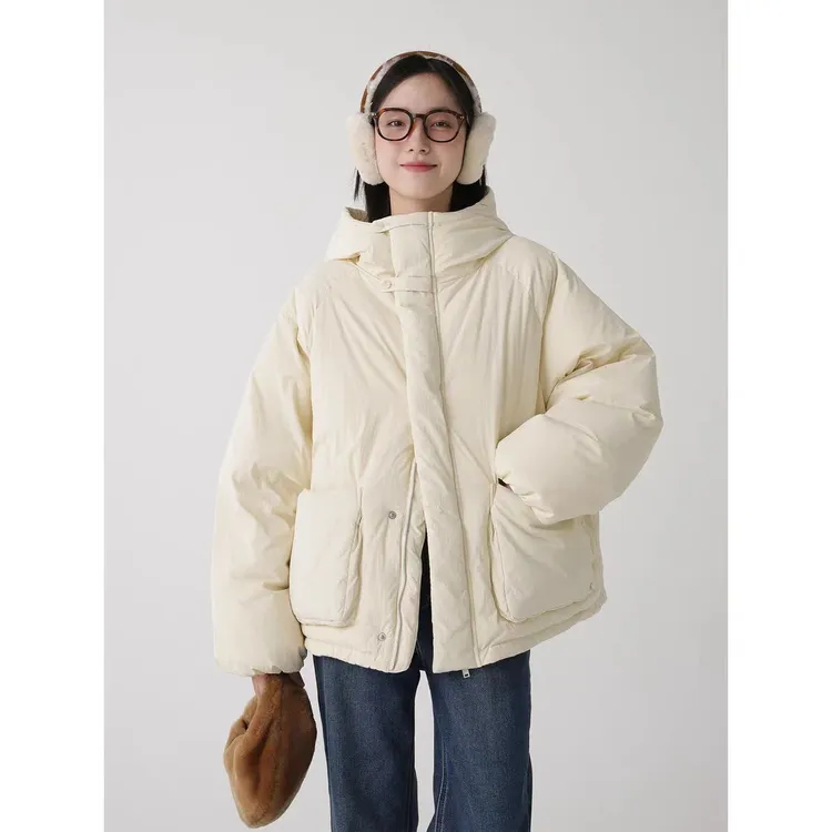 设计感小个子短款羽绒服 时尚休闲连帽女士 韩版宽松百搭保暖秋冬