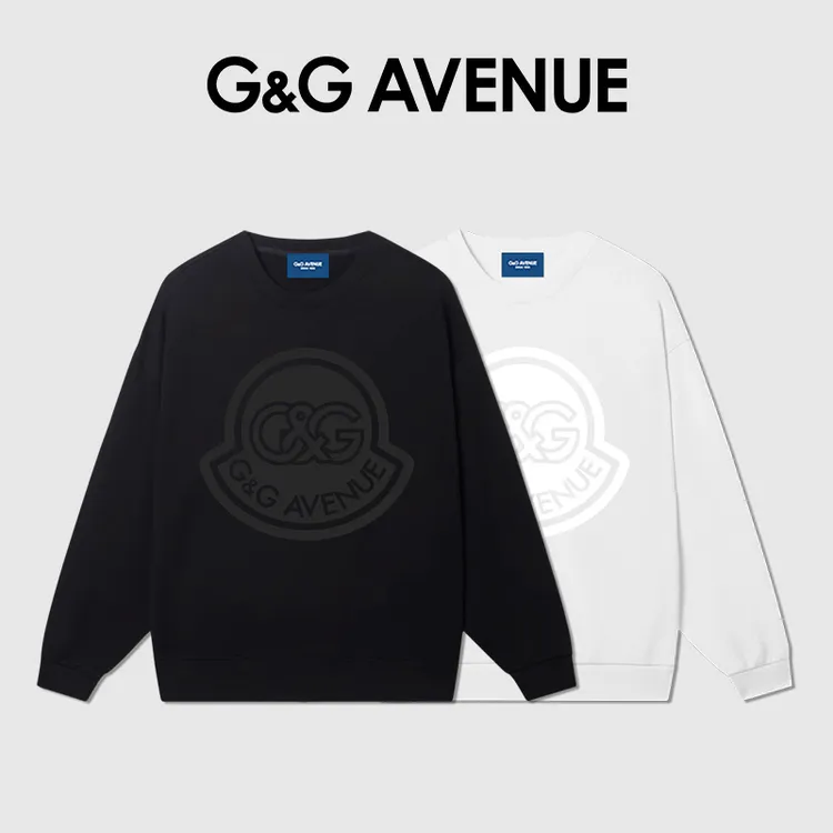 G&G AVENUE 轻奢潮牌卫衣春秋季休闲圆领卫衣男女同款时尚上衣