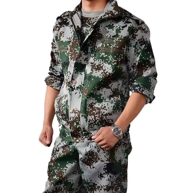夏季初高中大学生军训服迷彩套装作训服耐磨劳保工作服户外运动