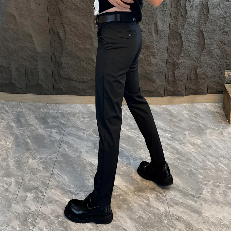 轻奢爆款欧货男士秋冬面料新款潮流小脚裤商务休闲商务休闲裤男