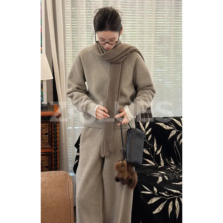 Z.blues【丹麦冬日】秋冬抓绒圆领三角卫衣+卫裤套装YZDFDG0324TZ